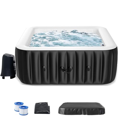 4-6 Person Inflatable Hot Tub with 130 Bubble Jets U70721