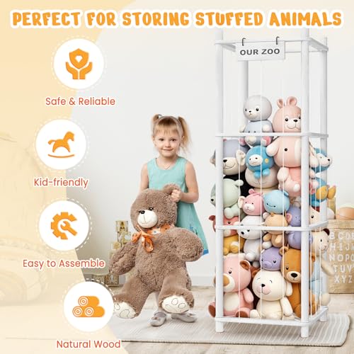 Wooden Stuffed Animal Storage Organizer I168222