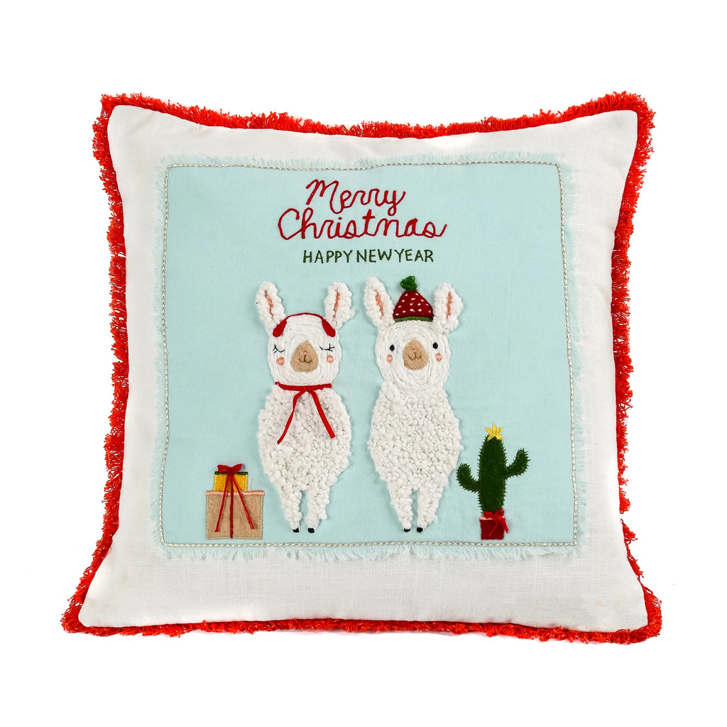 White Llama Pillow M820