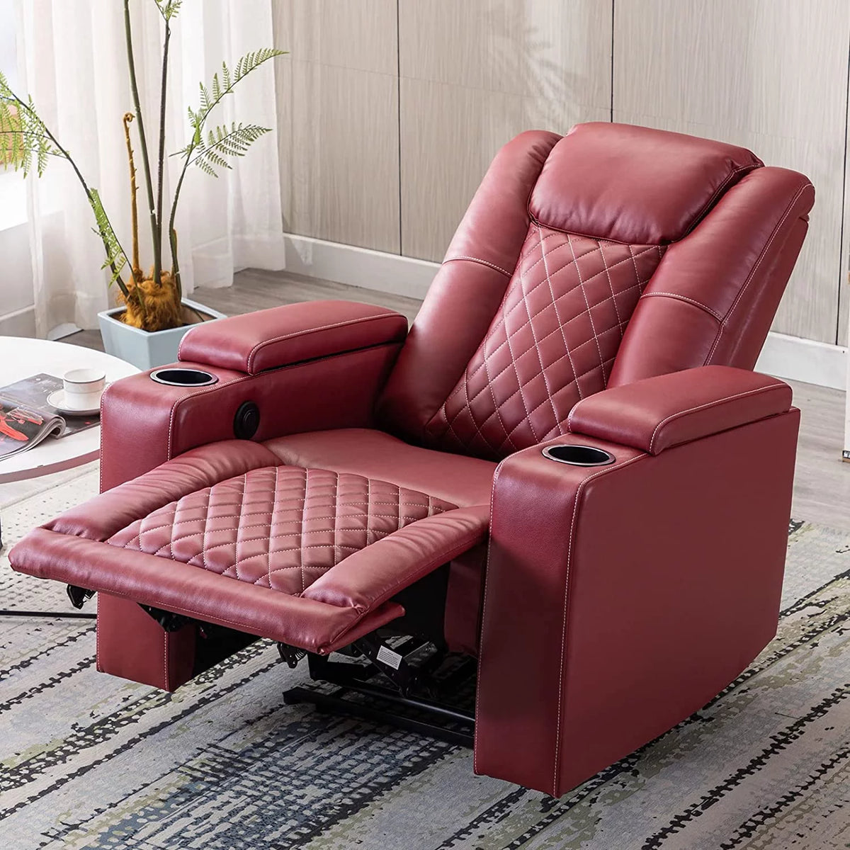 Black PU Leather Power Recliner Chair Set of 3 N770