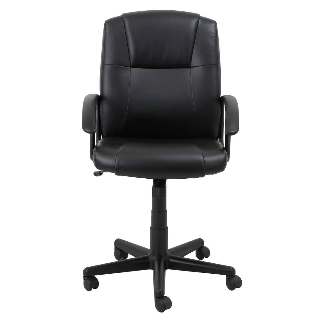 Black Bonded Leather Mid Back Executive Chair L172
