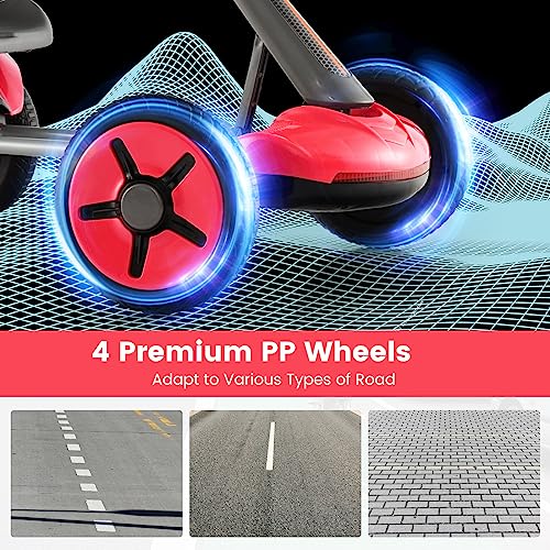 12V Battery Powered Ride on Toy with Adjustable Seat & LED Lights J91148