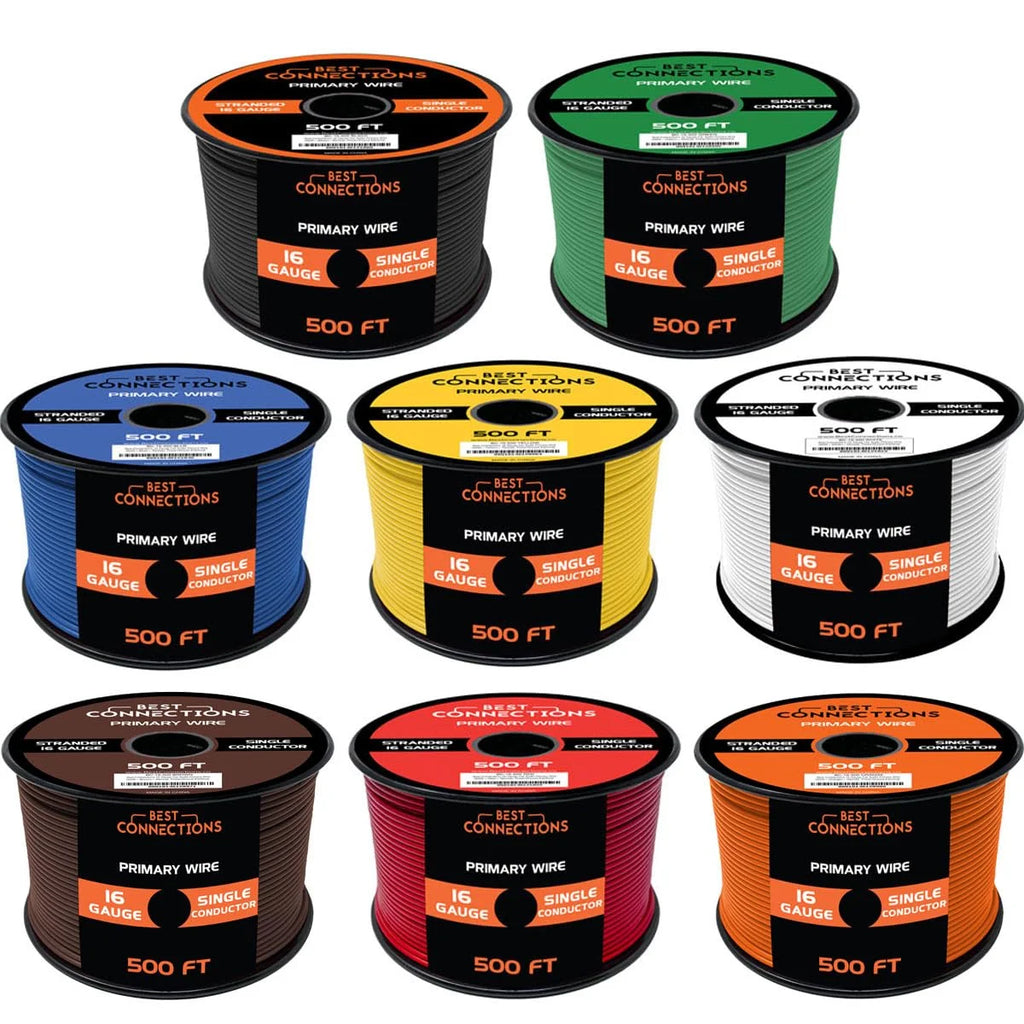 16 Gauge Automotive Primary Wire 8 Color 500ft O991341