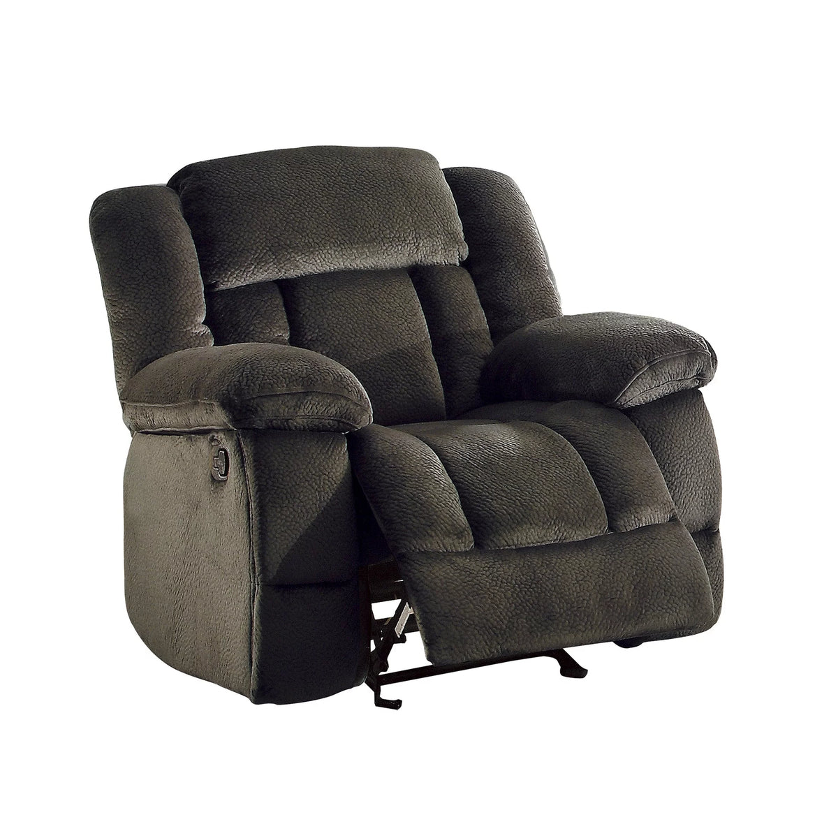 Chocolate Microfiber Fabric Upholstered Glider Reclining Chair W766521