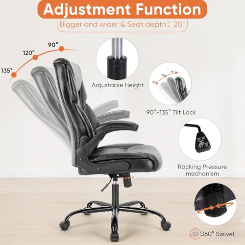Black Ergonomic PU Leather Office Chair O69112