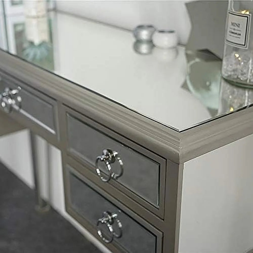 Mirrored Console Sofa Table with Silver Finish L826