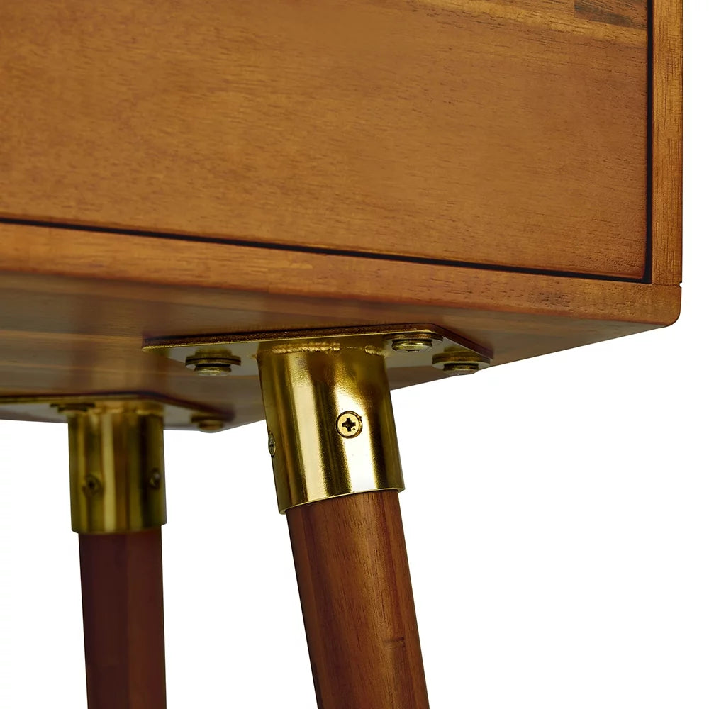 Solid Acacia Wood Nightstand R676