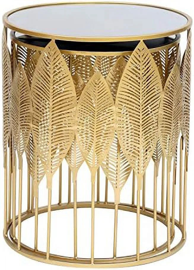 Gold Accent Metal Nesting Side Tables R188