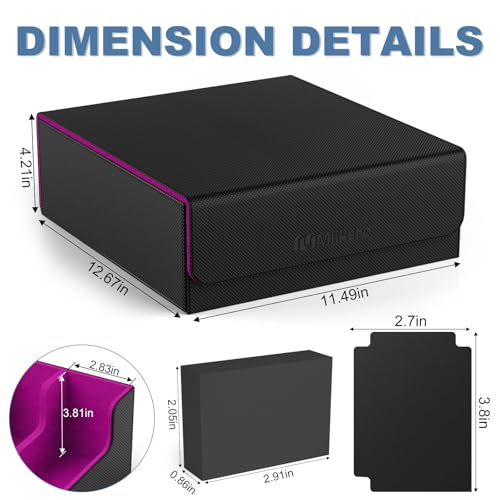 Card Deck Case with 10 Dividers and 3 Foam Stoppers A275