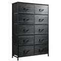 Black 10 Drawer Tall Dresser M477704