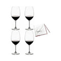 Bordeaux Grand Cru Glasses 4-Pack with Polishing Cloth M268
