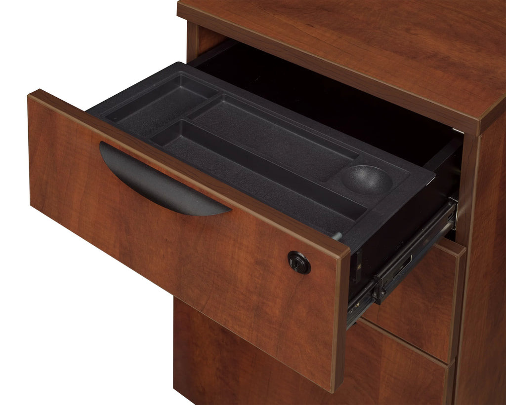 71" Double Pedestal Right Corner Credenza T359930