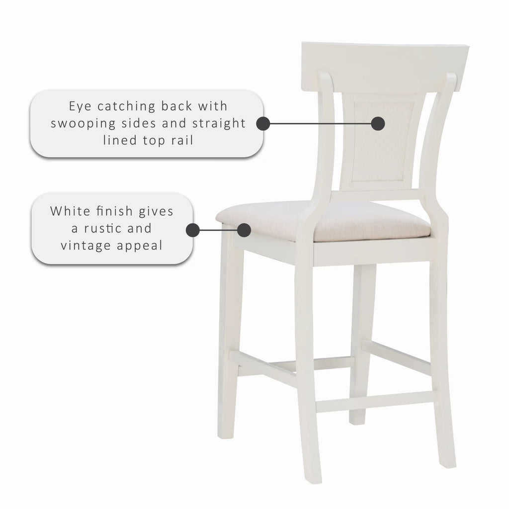 26" Counter Stool with Beige Fabric M960425