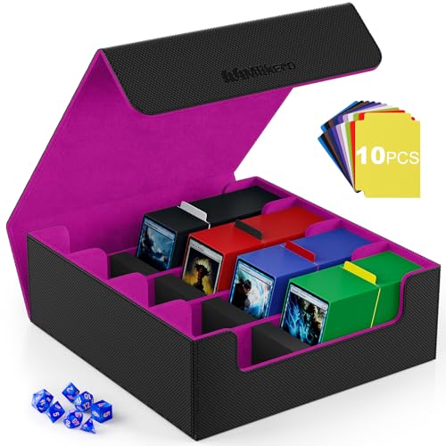 Card Deck Case with 10 Dividers and 3 Foam Stoppers A275