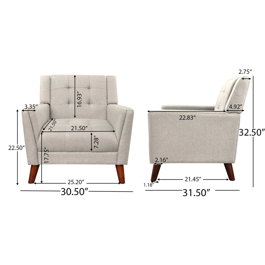 Fabric Arm Chair and Loveseat Set I819923