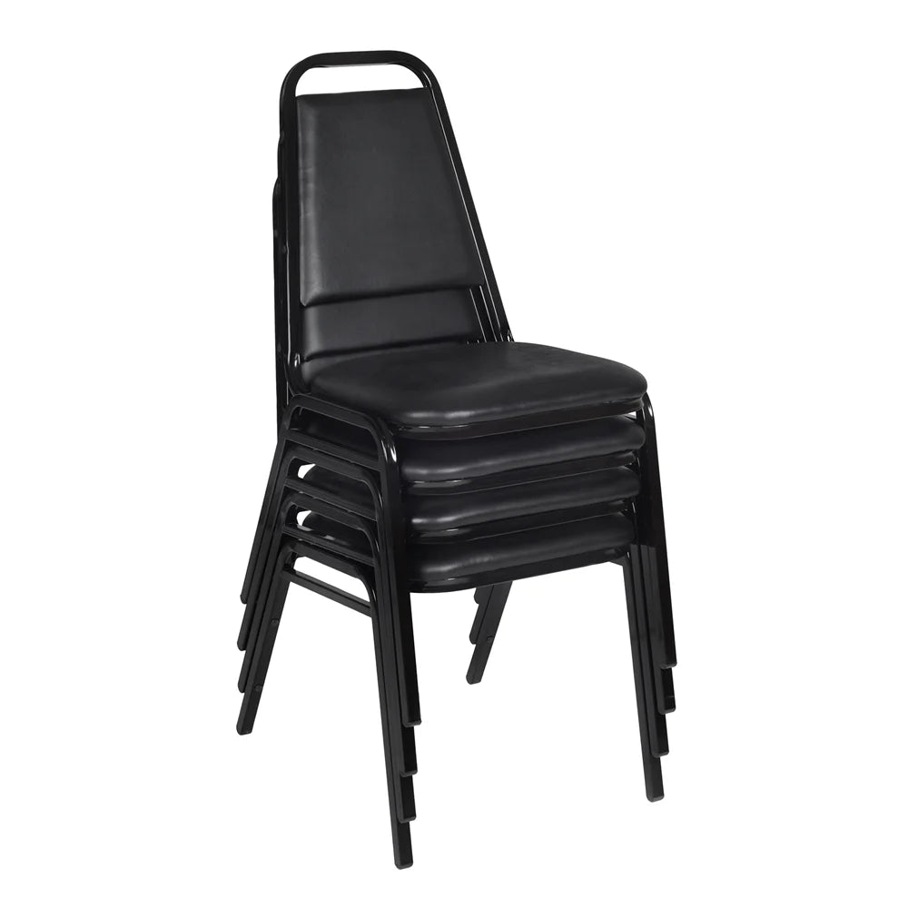 48" Square Breakroom Table & 4 Stack Chairs V363