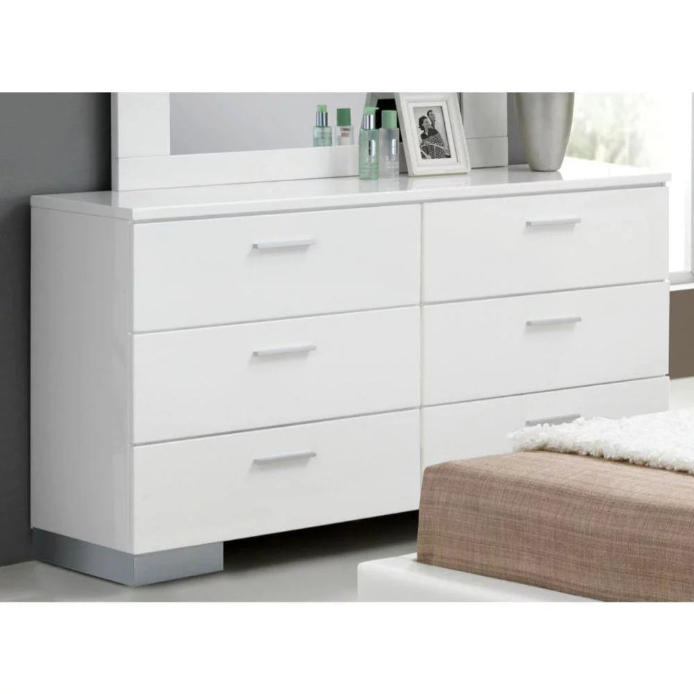 White Eastern King 5pcs Bedroom Set G237537