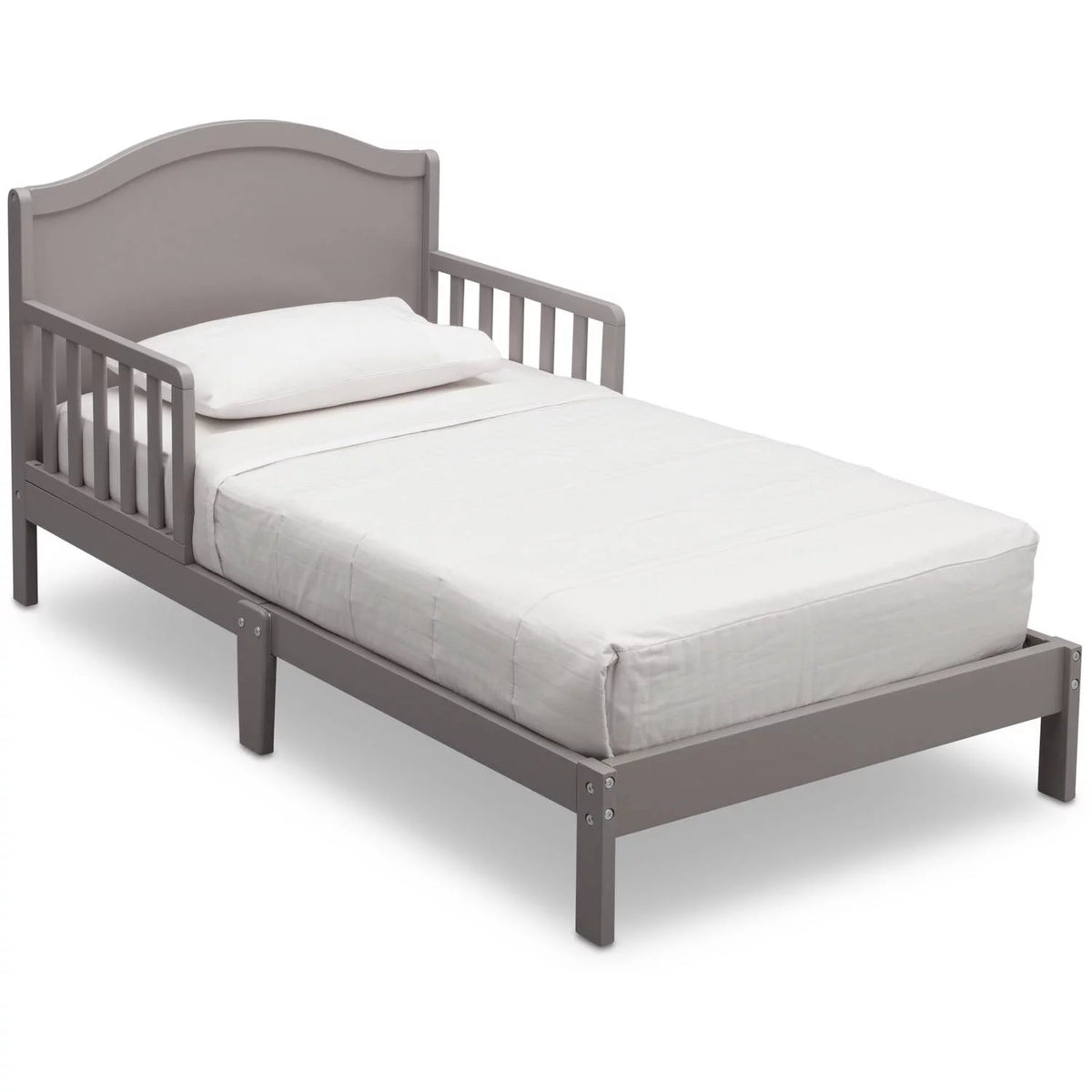 Grey Toddler Bed with Attached Bed Rails H53498
