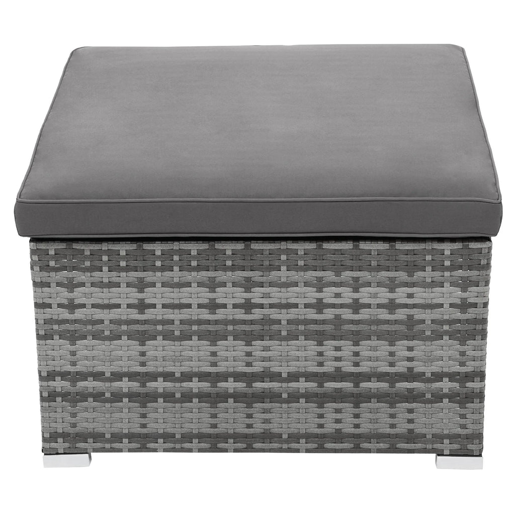 5 Pieces Rattan Sectional Sofa Set with Canopy and Side Table T956593