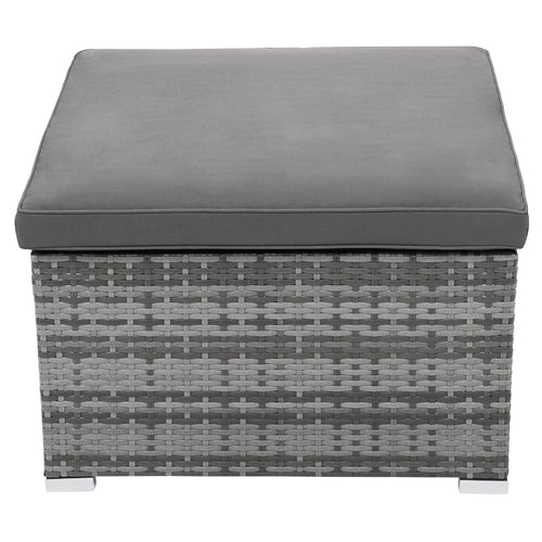 5 Pieces Rattan Sectional Sofa Set with Canopy and Side Table T956593