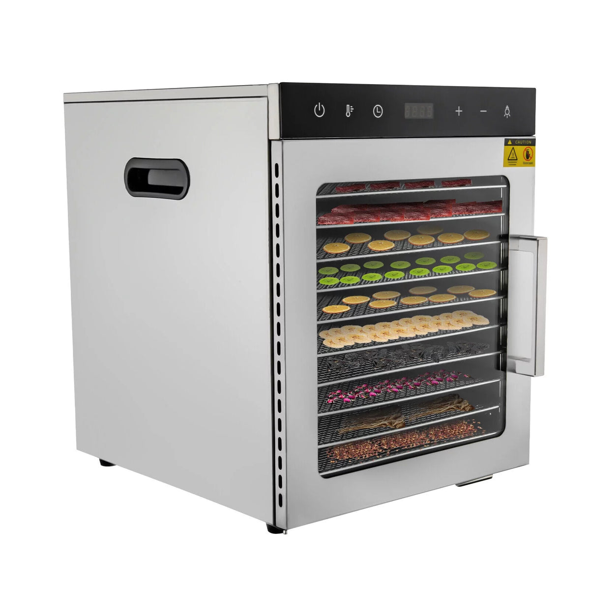800W 10-Tray Stainless Steel Food Dehydrator P880