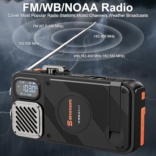Emergency Solar Hand Crank Radio with 22000mAh Power Bank R449