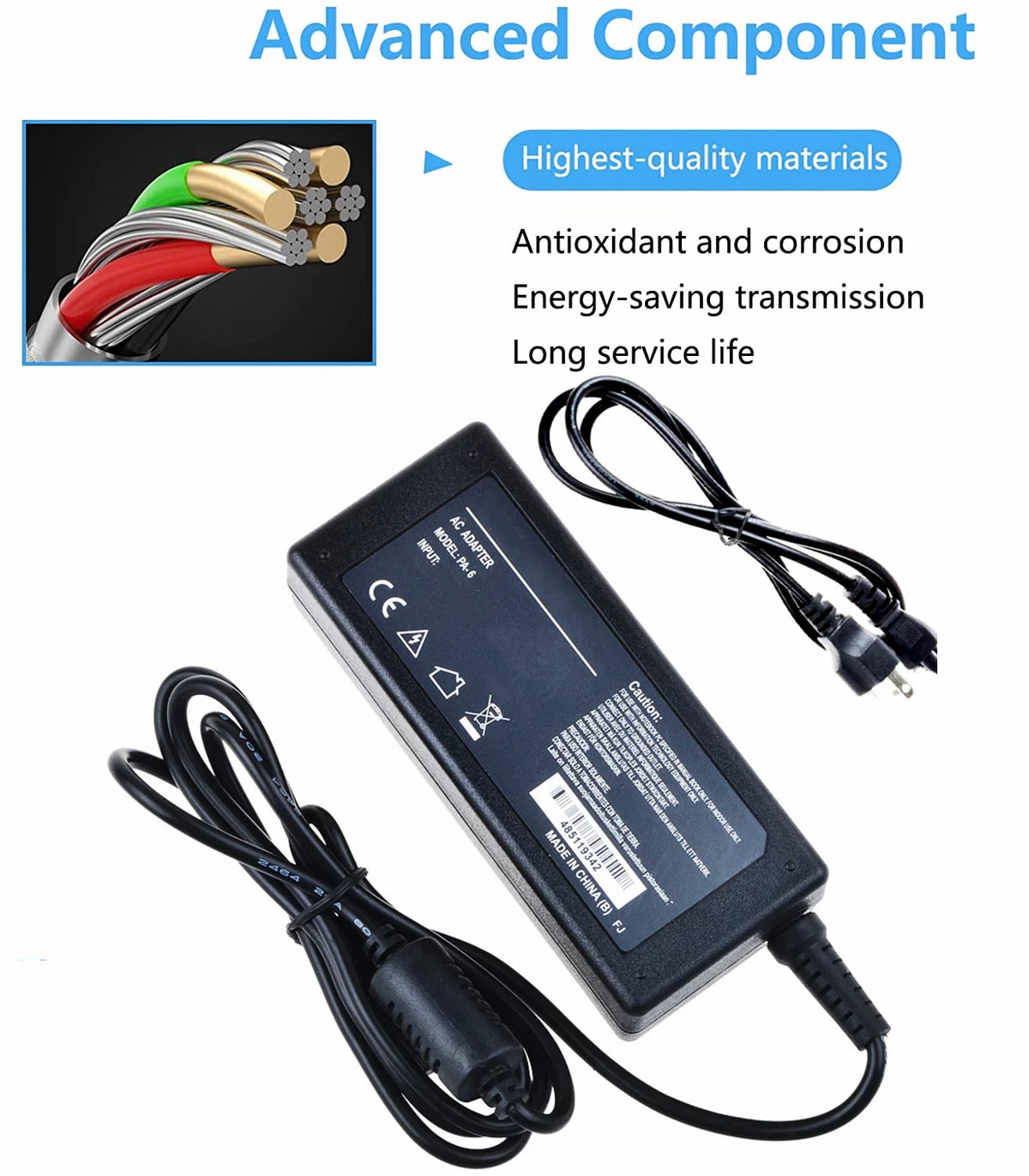 Compatible AC / DC Adapter Replacement for Asus 15.6 Laptop Charger H21107