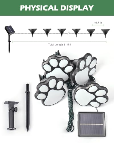 20 LED Solar Pathway Lights Outdoor Waterproof with 8 Lighting Modes C566544