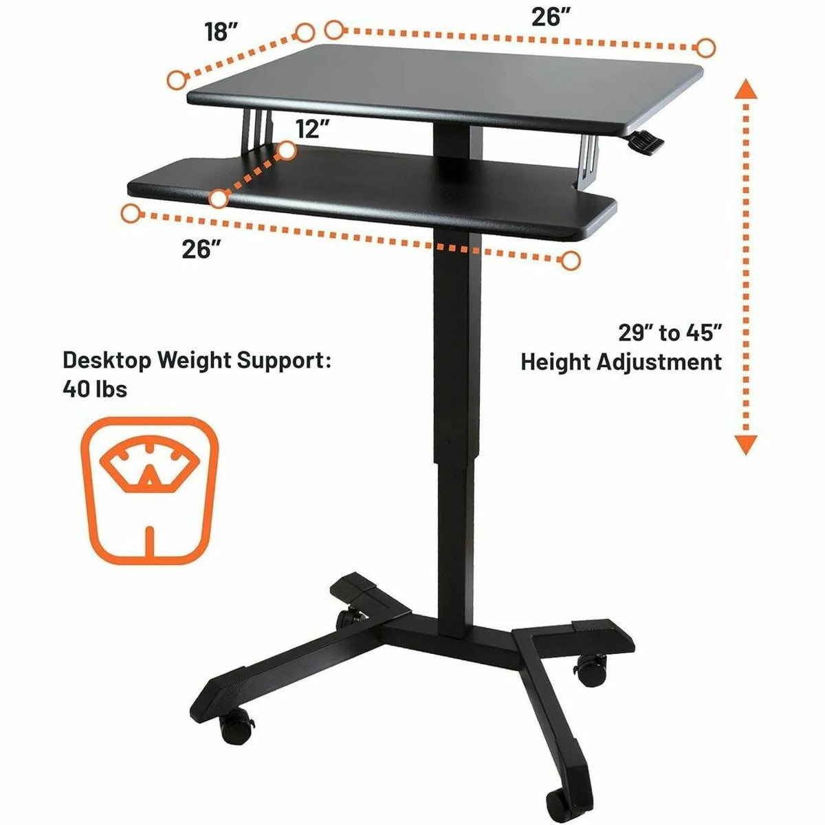Adjustable Standing Desk with Keyboard Tray B623698