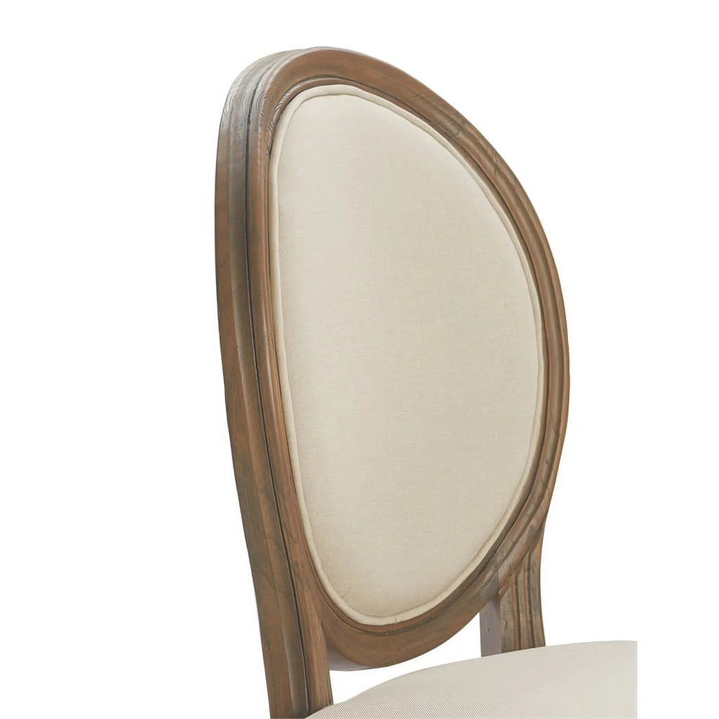 Round Dining Chair Set of 2 Cream L637