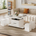 Black Lift-Top Coffee Table with Hidden Storage L654