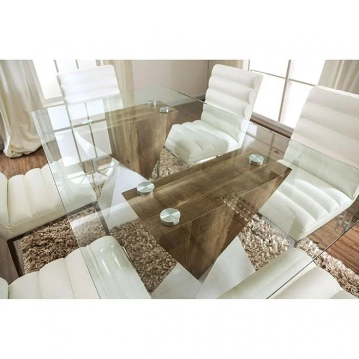 Wood & Tempered Glass Dining Table R868786