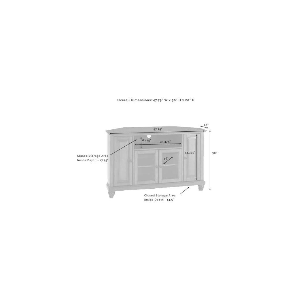 48" Corner Tv Stand Mahogany W9276