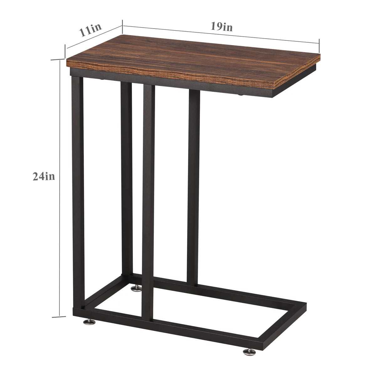 Set of 2 C-Shape Side Table Metal Frame E25872