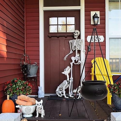 Large Witches Cauldron on Tripod with LED Light Candy Bowl Q81642