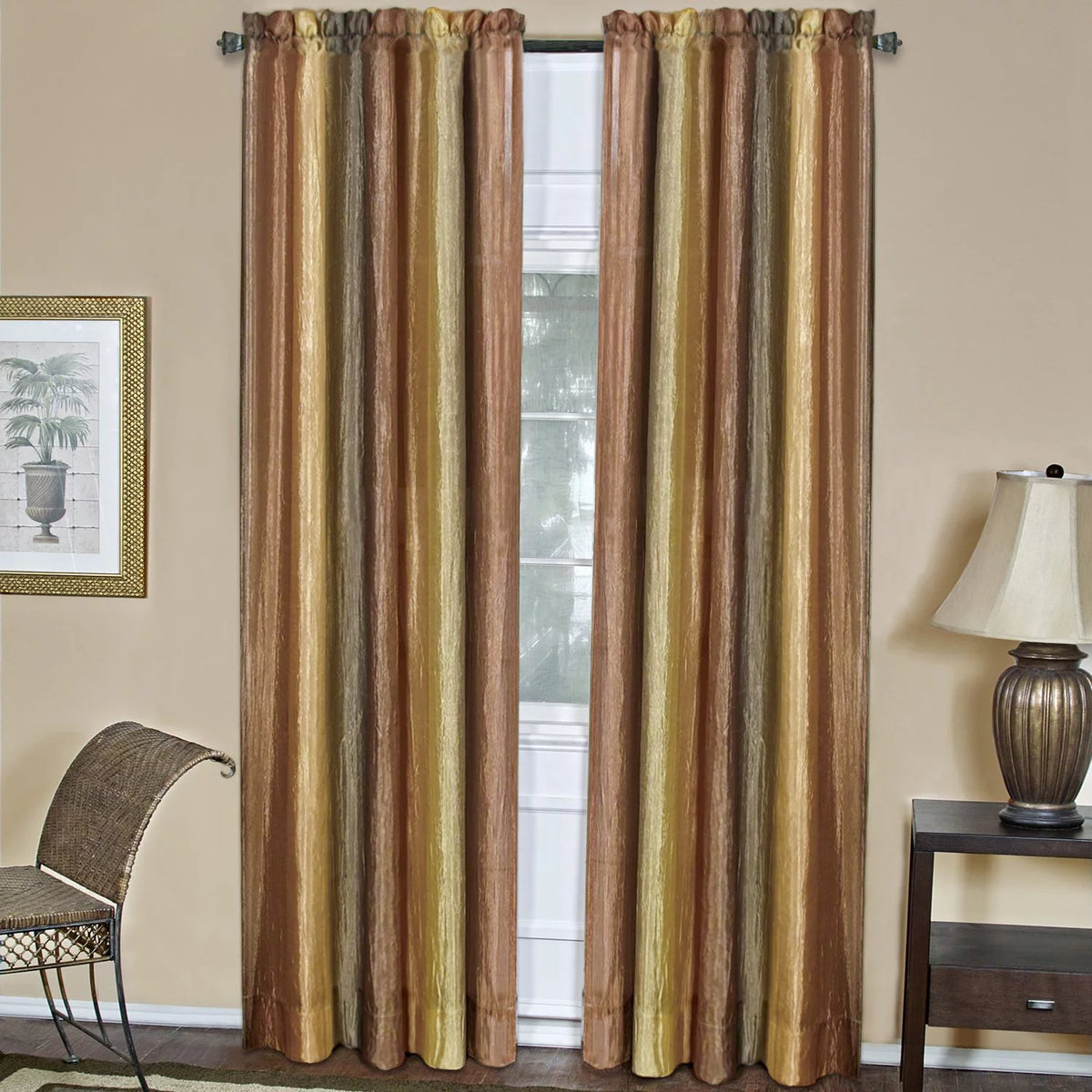 Ombre Window Panel, 50-Inch by 63-Inch, Autumn (Set of 2) Q37274