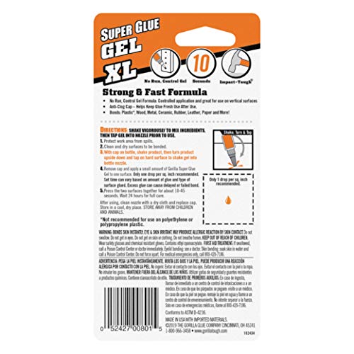 Super Glue Gel XL 25 Gram Clear V88218