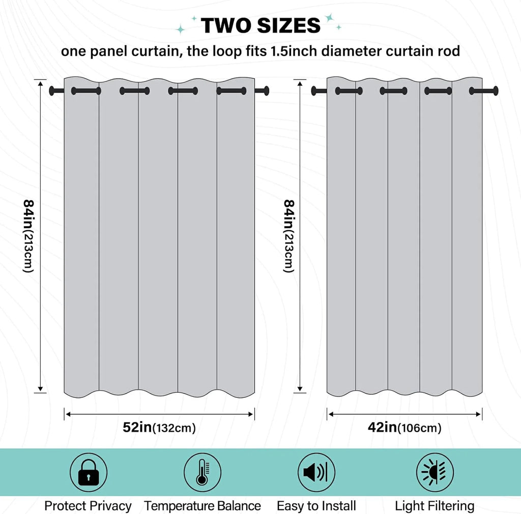 Black Out Curtain 84" 1 Panel Q35544