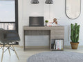 Light Gray Two Drawer Computer Desk with Lower Shelf Q162926