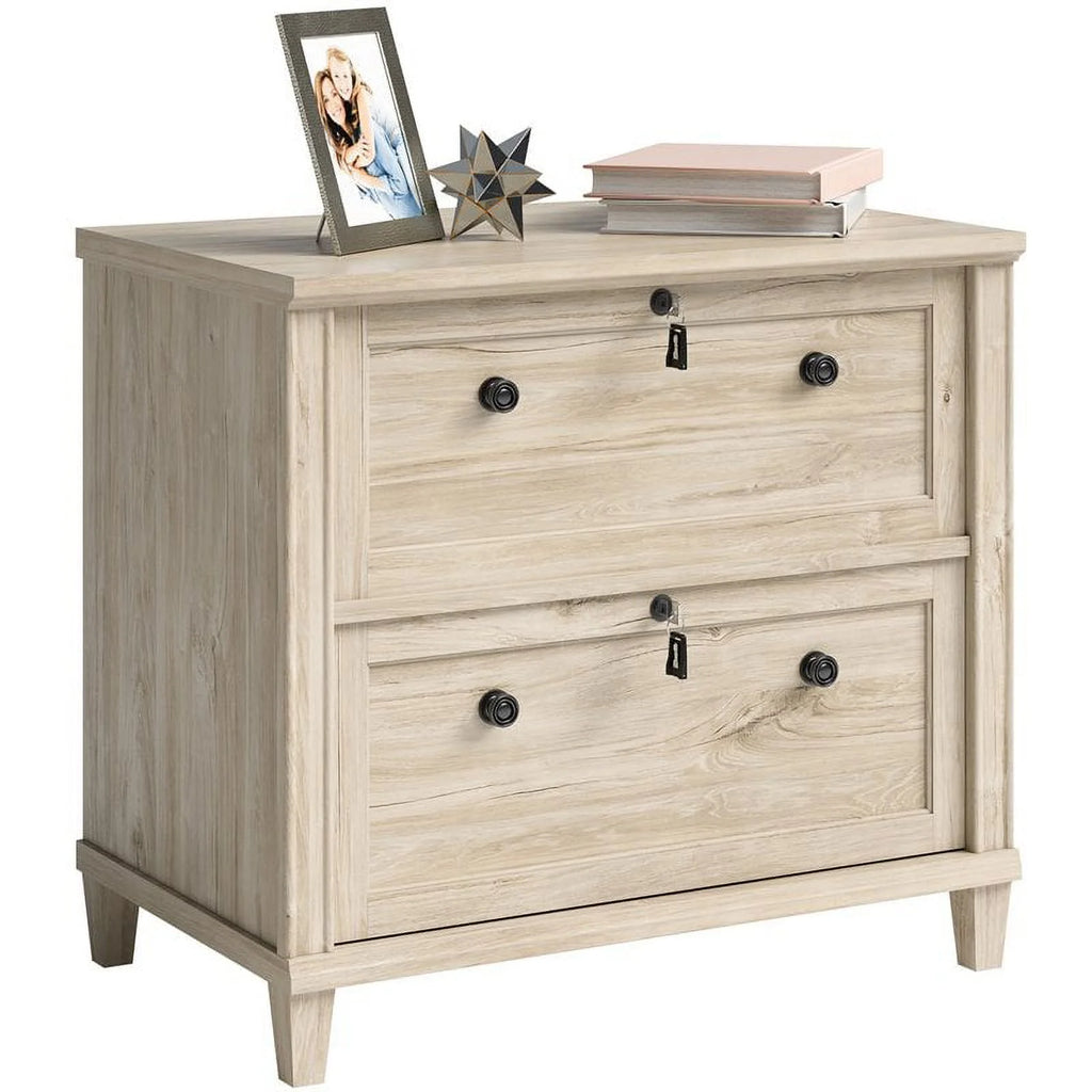 3-Piece Credenza Desk Hutch and Lateral File Cabinet E2917