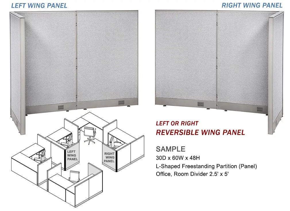 L-Shaped Freestanding Office Partition Q481608