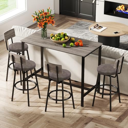 Brown 3 Piece Bar Table and Stools Set of 2 T31071