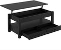 Lift Top Coffee Table with Drawers and Hidden Compartment B4029