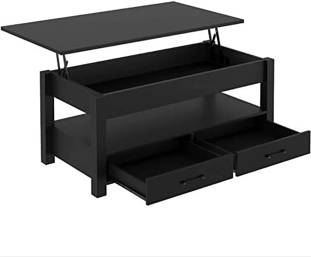 Lift Top Coffee Table with Drawers and Hidden Compartment B4029