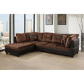 103.5" Wide Microfiber Sectional Sofa with Matching Pillows W983826