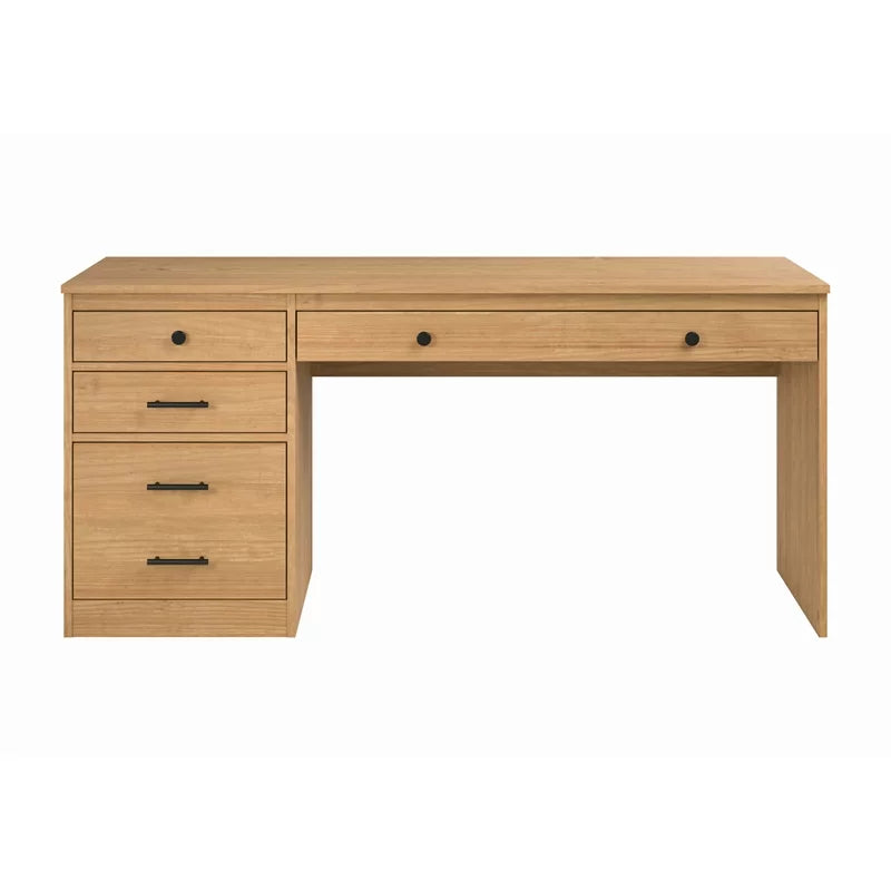 Wood Desk with File Cabinet Z667