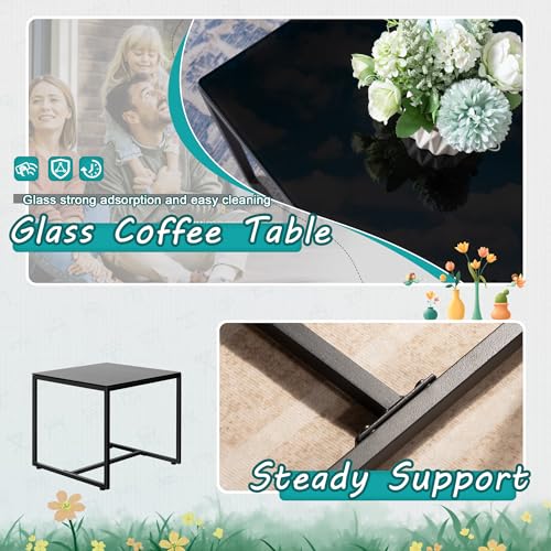 3 Piece Wicker Bistro Set with Coffee Table B6412