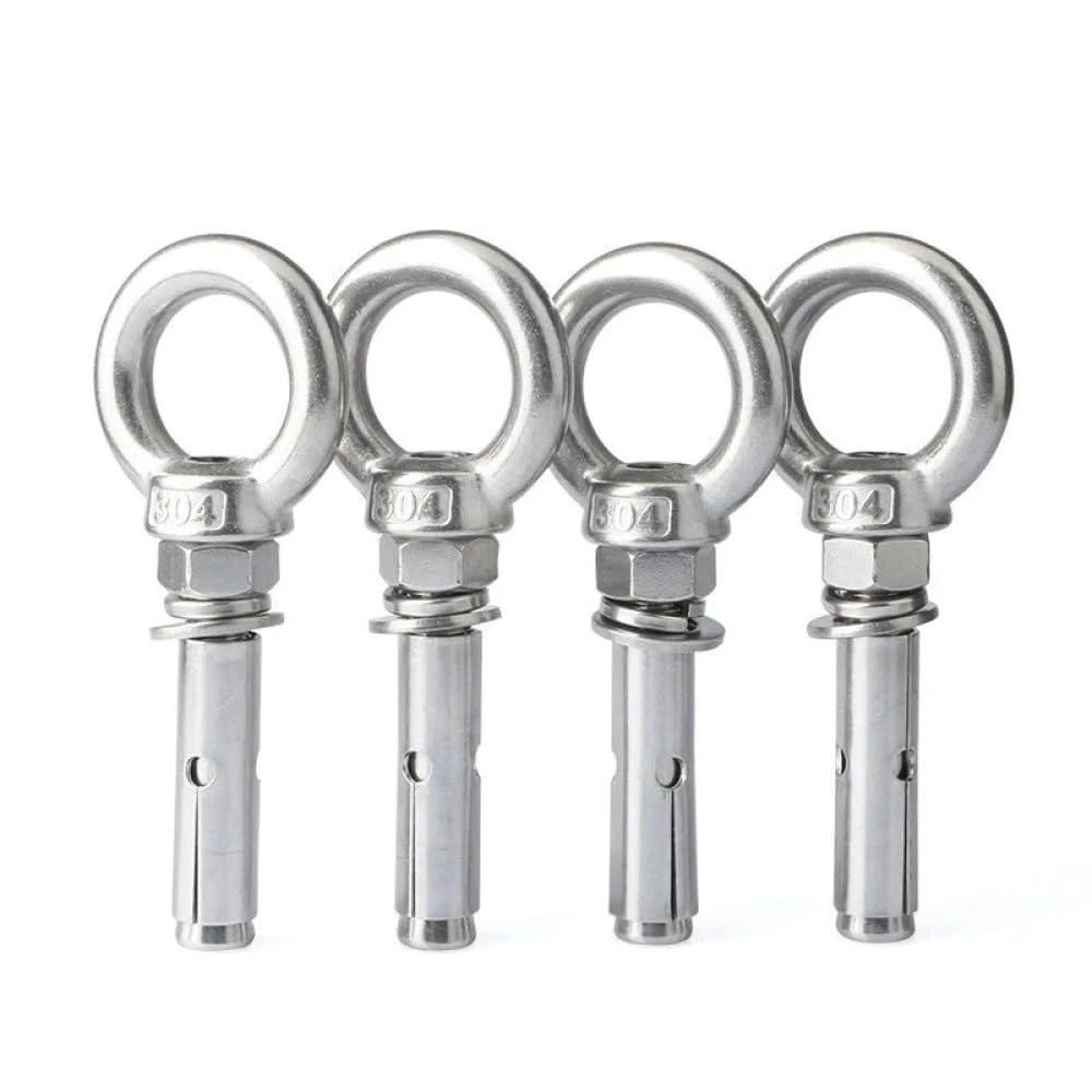 304 Stainless Steel Lifting Eye Bolt M6x50mm 4pcs O123