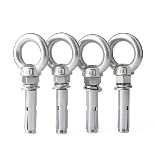 304 Stainless Steel Lifting Eye Bolt M6x50mm 4pcs O123