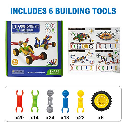 170 Pcs Building Blocks STEM Toys with Toy Box Storage H471